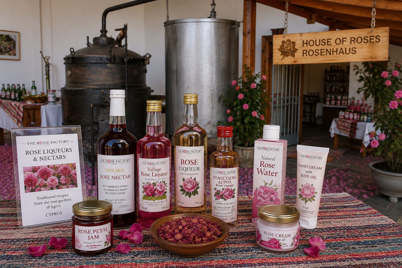 The Rose Factory в Агросе — розовая вода, ликёры, варенье и косметика