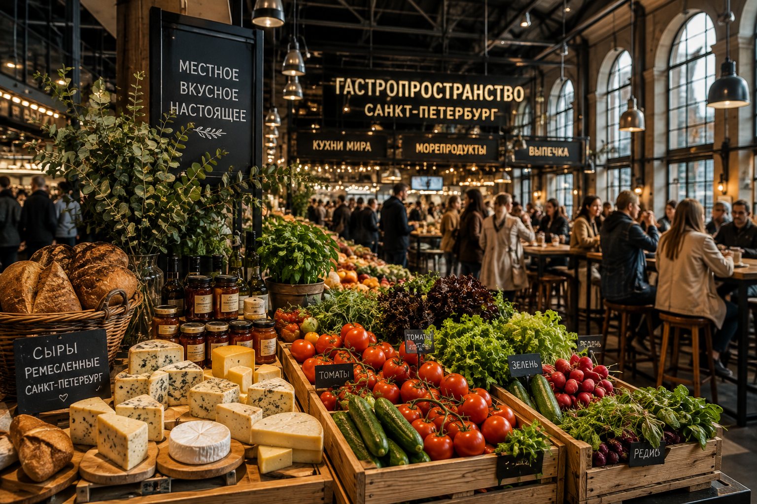 Рынки и гастрономические пространства Санкт-Петербурга — продукты и гастрономические корнеры